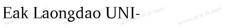 Eak Laongdao UNI字体转换
